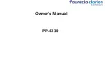 Faurecia Clarion Electronics PP-4330 Owner'S Manual preview