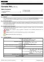 Предварительный просмотр 2 страницы Favero Electronics Console-700 User Manual