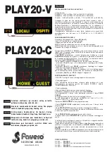 Preview for 1 page of Favero PLAY20-V Manual