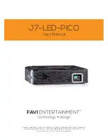 Preview for 1 page of FAVI J7-LED-PICO User Manual