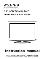 Preview for 1 page of FAVI L2626EA-V-P Instruction Manual