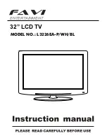 Preview for 1 page of FAVI L3226EA-BL Instruction Manual