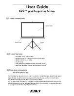 Предварительный просмотр 1 страницы FAVI Tripod Projection Screen User Manual