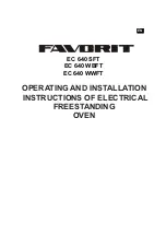 Preview for 42 page of FAVORIT EC 640 SFT Operating And Installation Instructions