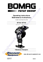 Fayat Group BOMAG BT 60 Operating Instructions Manual preview