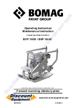 Fayat Group Bomag BVP 10/36 Operating Instruction,  Maintenance Instruction preview