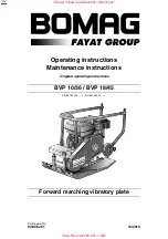 Fayat Group Bomag BVP 10/36 Operating Instructions Manual preview