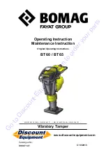 Fayat BOMAG BT 60 Operating And Maintenance Instructions Manual preview