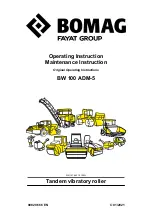 Preview for 1 page of Fayat BOMAG BW 100 ADM-5 Operating Instruction