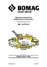 Preview for 1 page of Fayat BOMAG BW 124 PDH-5 Operating Instruction,  Maintenance Instruction