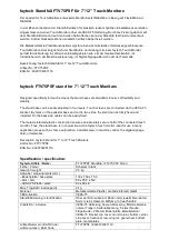 Faytech FTV75PSF Quick Reference Manual preview