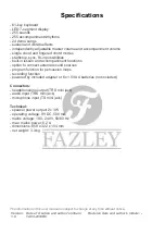 Предварительный просмотр 22 страницы FAZLEY 9000-0050-2267 User Manual