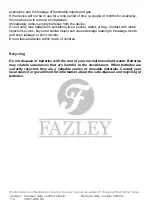 Preview for 6 page of FAZLEY 9000-0066-4866 User Manual