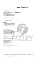 Предварительный просмотр 11 страницы FAZLEY PBP-02 User Manual