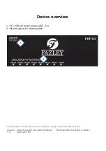 Preview for 6 page of FAZLEY PBP-03 User Manual