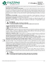 Preview for 4 page of Fazzini F-18 Battery Instructions For Use Manual