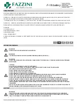 Preview for 14 page of Fazzini F-18 Battery Instructions For Use Manual