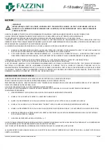 Preview for 18 page of Fazzini F-18 Battery Instructions For Use Manual