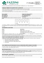 Preview for 19 page of Fazzini F-18 Battery Instructions For Use Manual