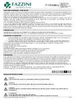 Preview for 20 page of Fazzini F-18 Battery Instructions For Use Manual