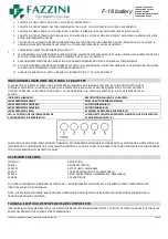 Preview for 22 page of Fazzini F-18 Battery Instructions For Use Manual