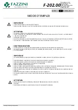 Preview for 15 page of Fazzini F-202.00 Instructions For Use Manual