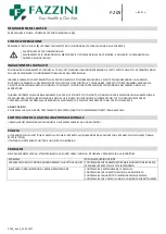 Preview for 4 page of Fazzini F-205 Instructions For Use Manual