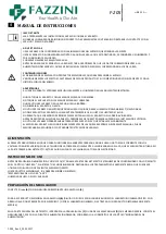 Preview for 15 page of Fazzini F-205 Instructions For Use Manual