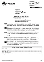 Fazzini F-30 Series Instructions For Use Manual предпросмотр