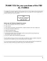 Preview for 3 page of FBI XL-1T Installation And Setup Manual