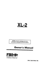 Предварительный просмотр 1 страницы FBI XL-2 Owner'S Manual