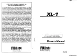 FBII XL-1 Owner'S Manual предпросмотр