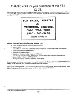 Preview for 2 page of FBII XL-2T Hookup And Installation Instructions