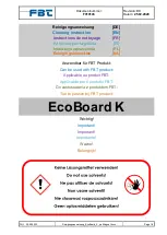 Preview for 1 page of Fbt EcoBoard K Cleaning Instruction