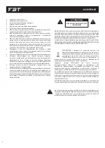 Preview for 4 page of Fbt HORIZON VHA 118SND Operating Manual