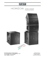 Fbt HORIZON VHA118SA Operating Manual preview