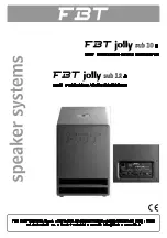 Preview for 1 page of Fbt JOLLY SUB 10 A Instructions Manual