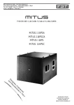 Fbt MITUS 118FS Operating Manual preview