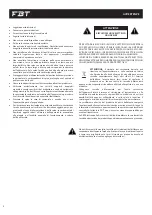 Preview for 4 page of Fbt MUSE 118FSND Operating Manual