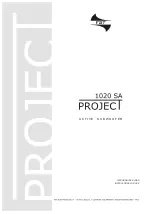 Fbt PROJECT 1020 SA Instructions For Use Manual preview