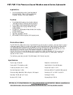 Preview for 1 page of Fbt PSR 118s Specifications