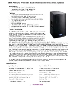 Fbt PSR 212 Specifications preview