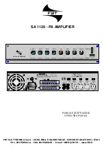 Предварительный просмотр 1 страницы Fbt SA 1120 Operating Manual