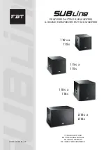 Fbt SUBline 112s Operating Manual preview