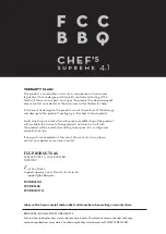 Предварительный просмотр 30 страницы FCC BBQ CHEF'S SUPREME 4.1 User Manual