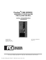 Preview for 1 page of FCI FireVac 7200 Series Installation/Operating Addendum