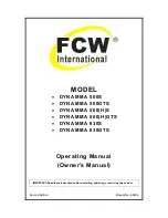 FCW DYNA MMA 500GTS Operating Manual предпросмотр