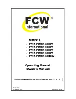 FCW DYNA POWER 503CV Operating Manual предпросмотр