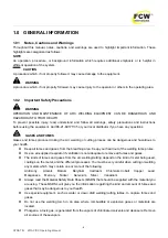 Preview for 4 page of FCW DYNA TIG 201AC/DC Operating Manual