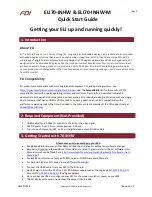 Preview for 1 page of FDI ELI70-INHW Quick Start Manual